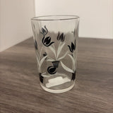 Vintage Black Tulip Glass