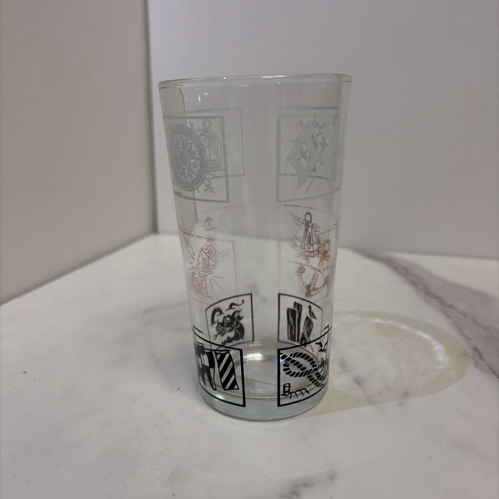 tall boat theme glass
