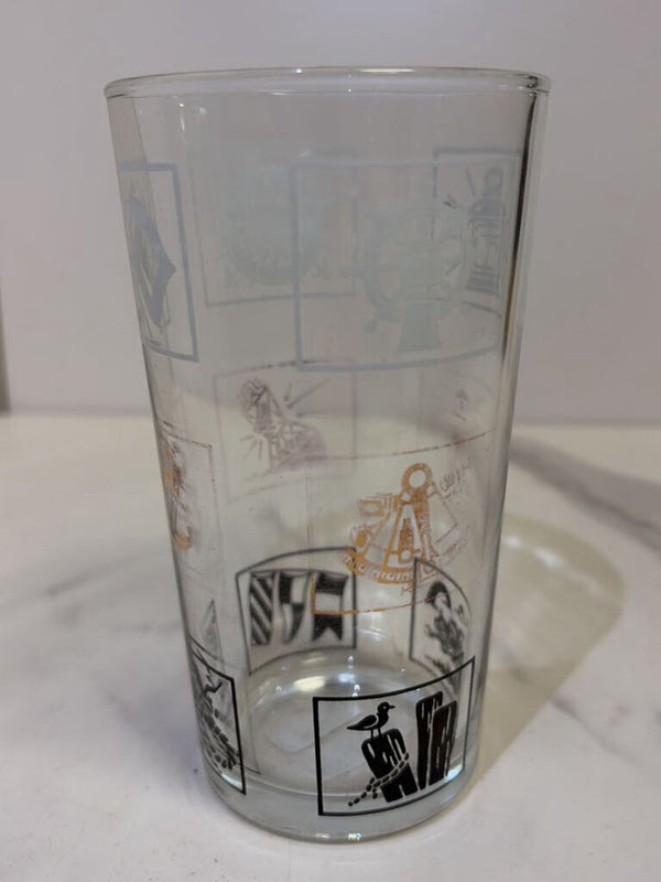tall boat theme glass