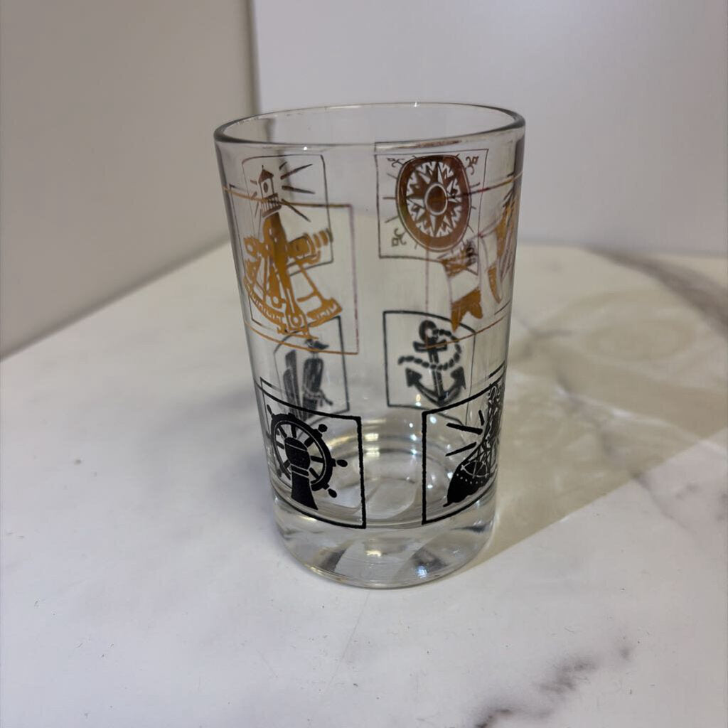 short boat theme glass
