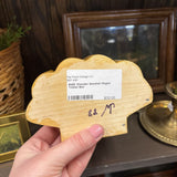 #482 Wooden Seashell Hinged Trinket Box