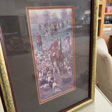 Vertical hunt scene - Chestnut Horse