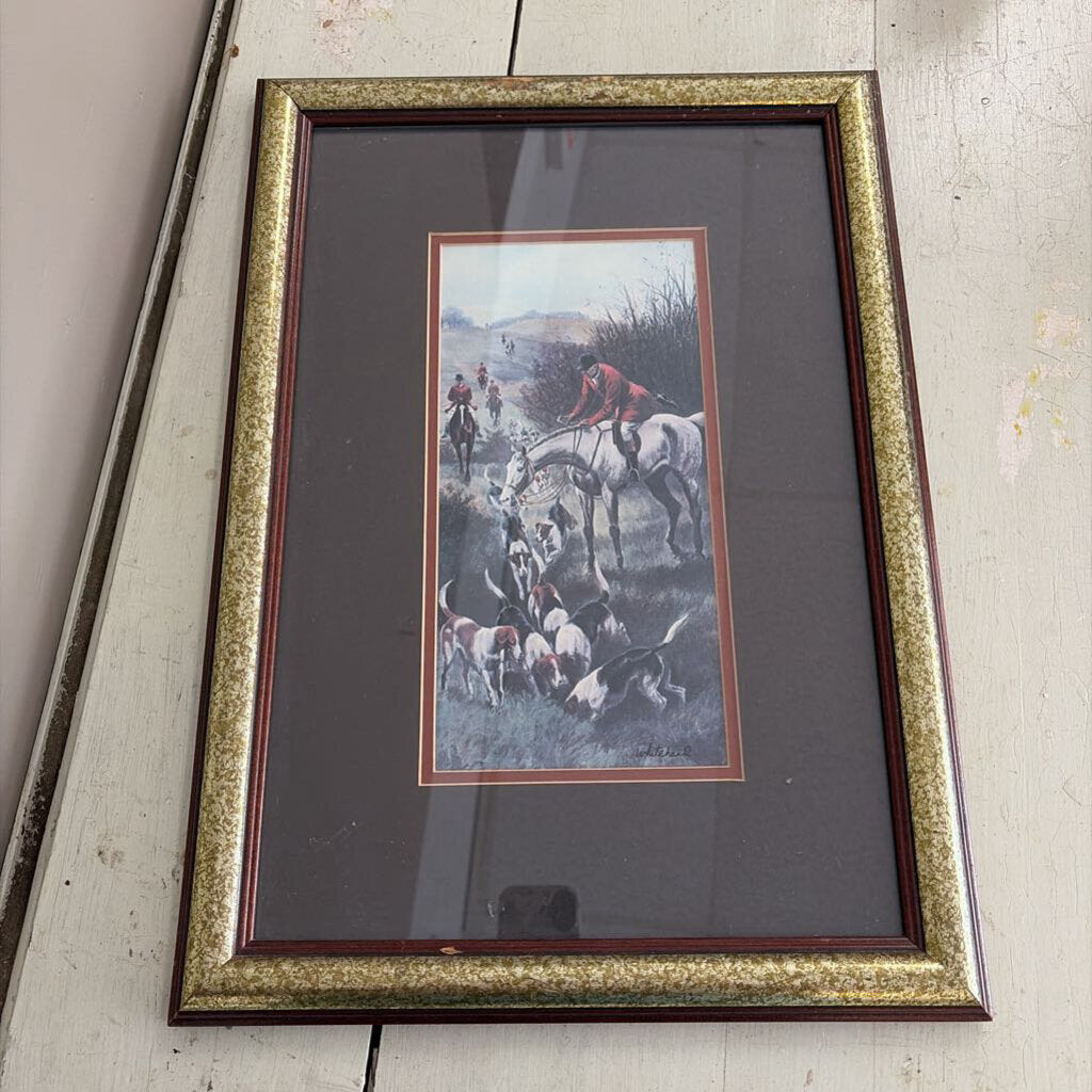 Vertical hunt scene - Grey Horse