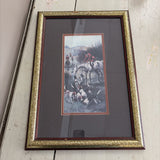 Vertical hunt scene - Grey Horse