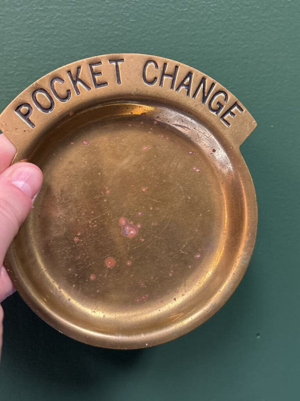 #496 Brass Pocket Change Dish
