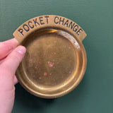 #496 Brass Pocket Change Dish