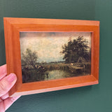 #513 Wood Framed Print of Man in Boat