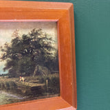 #513 Wood Framed Print of Man in Boat