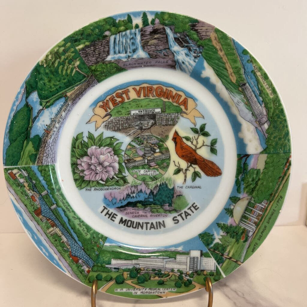 West Virginia Souvenir Plate