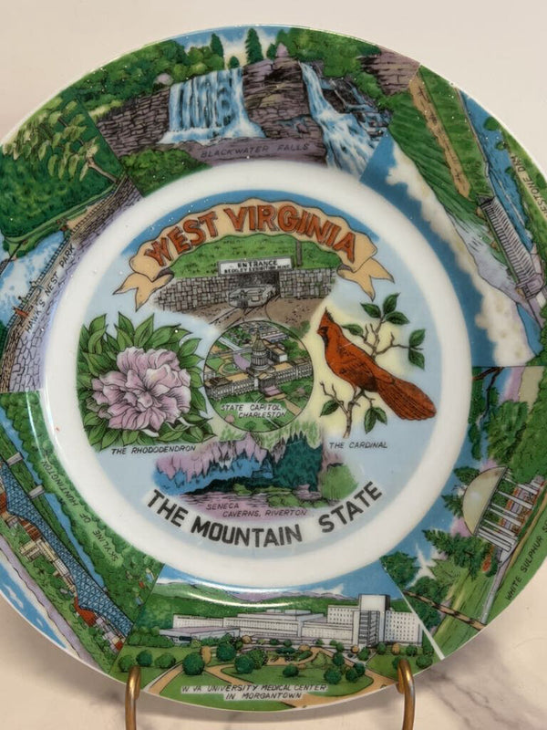 West Virginia Souvenir Plate