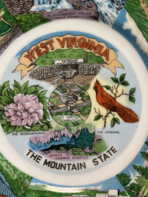West Virginia Souvenir Plate
