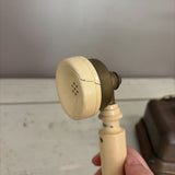 vintage brass rotary phone