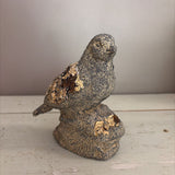 mossy resin bird statue