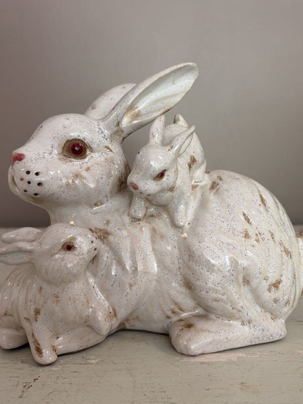 ceramic rabbit and babies