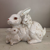 ceramic rabbit and babies