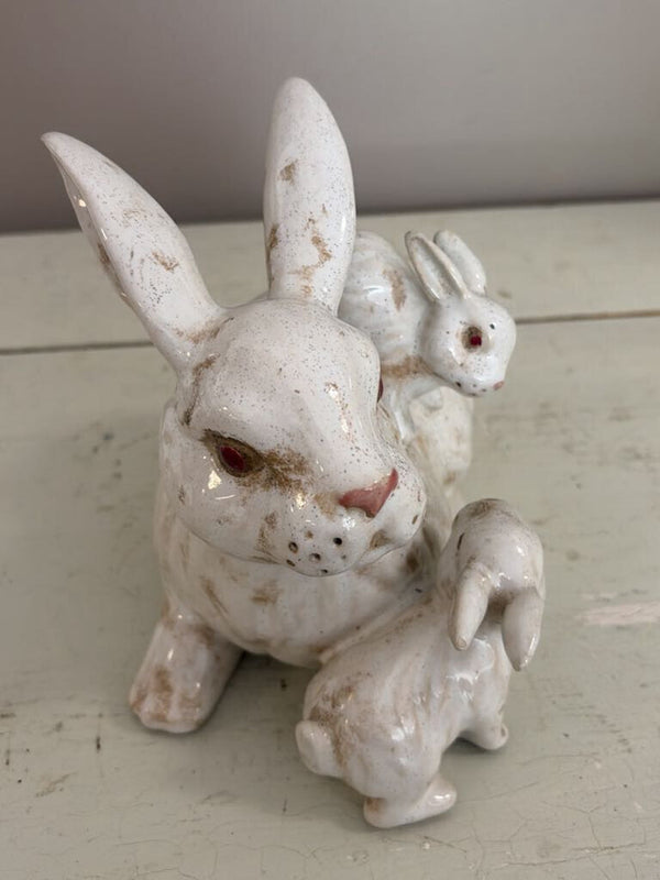 ceramic rabbit and babies