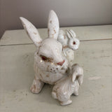 ceramic rabbit and babies
