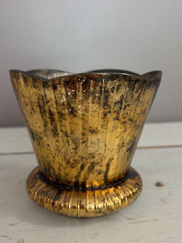 bronze mercury glass planter