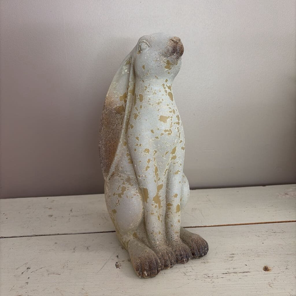 sitting distressed bunny
