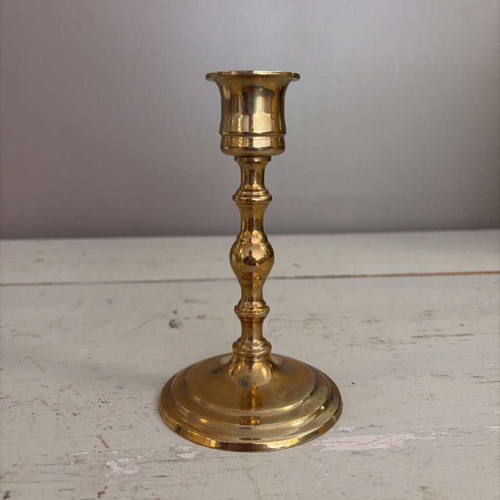 5.5" vintage brass candlestick