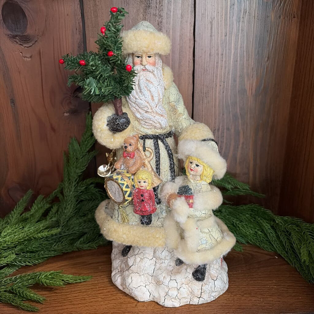 ivory santa with girl