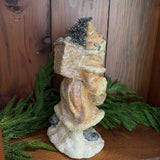 glitter ivory santa