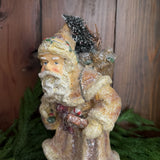 glitter ivory santa