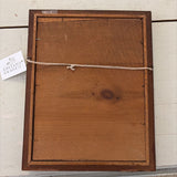 vintage framed rose print