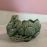 vintage frog planter