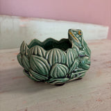 vintage frog planter