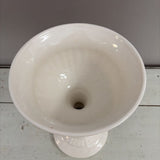 tall white ceramic plant stand