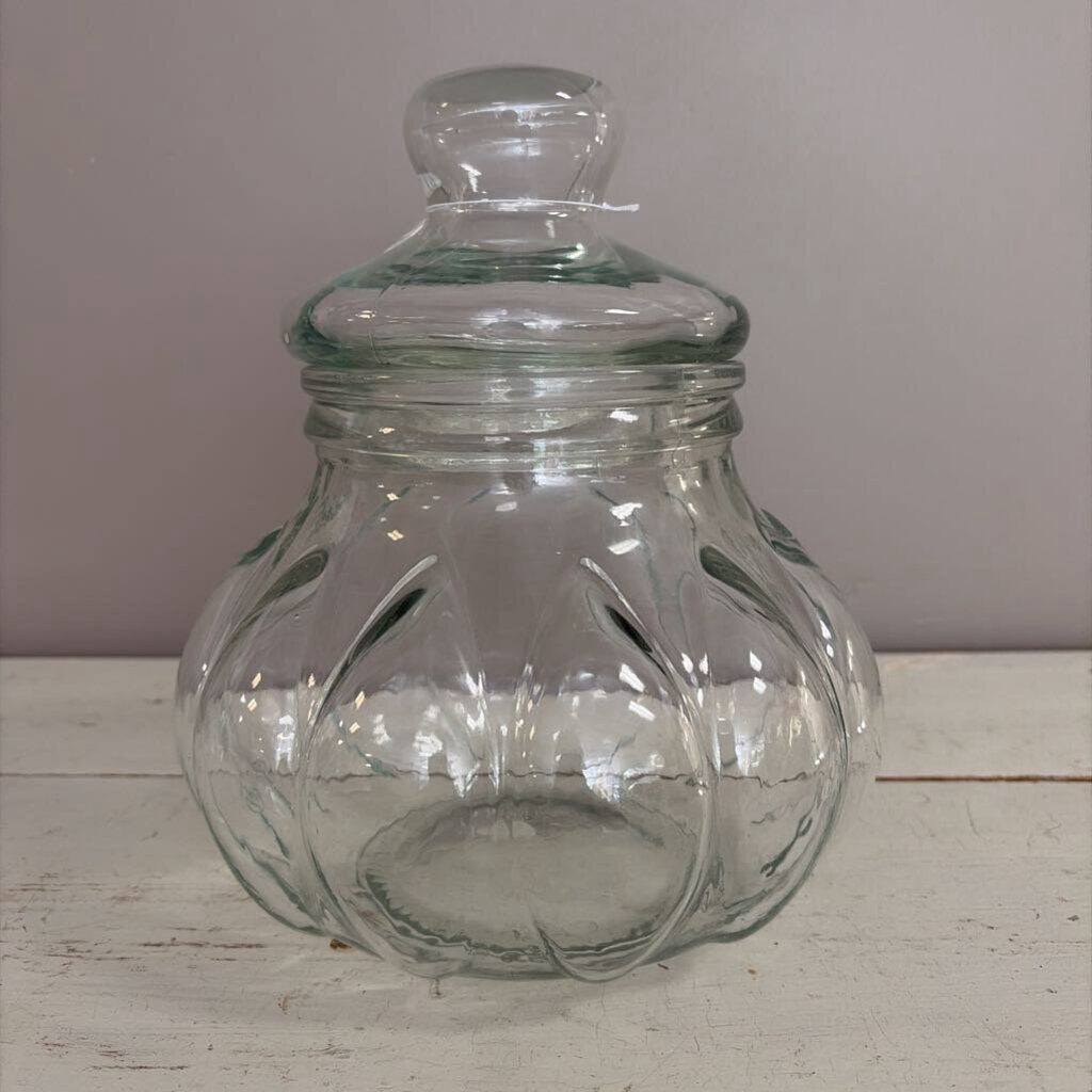 bubble glass jar with lid