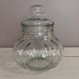 bubble glass jar with lid