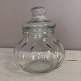 bubble glass jar with lid