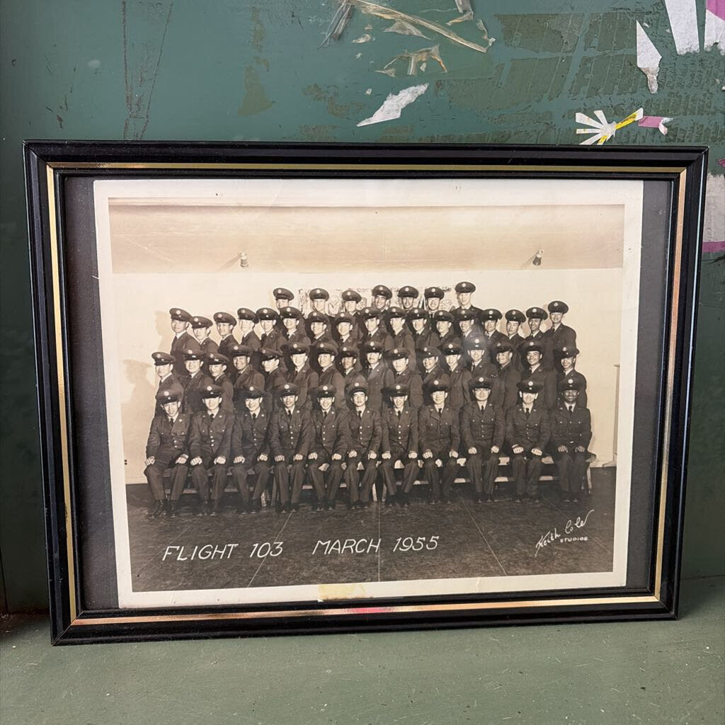 flight framed antique photo