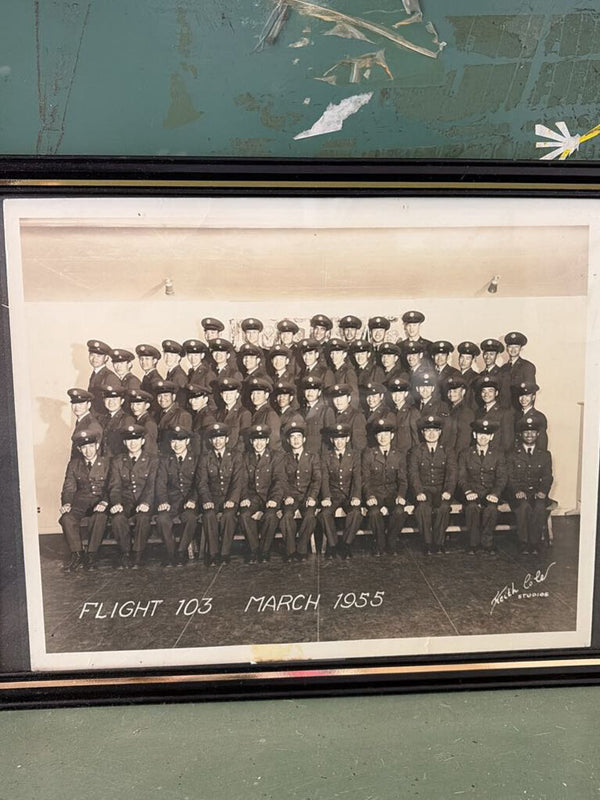flight framed antique photo