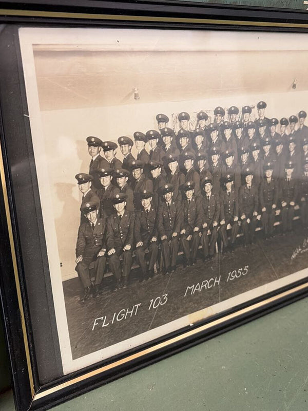 flight framed antique photo