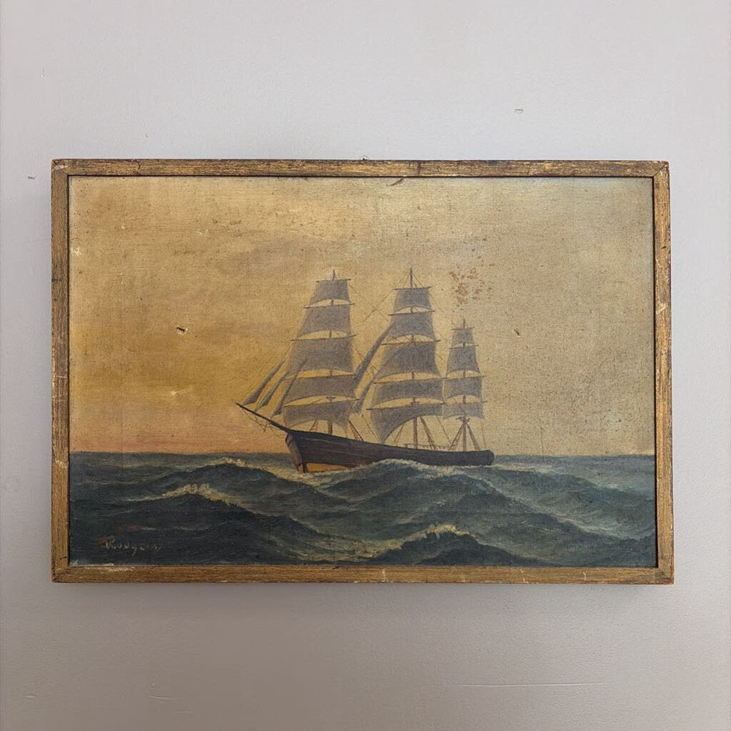 large antique sailboat art