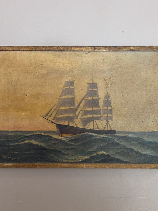 large antique sailboat art
