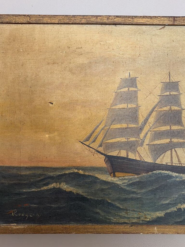 large antique sailboat art