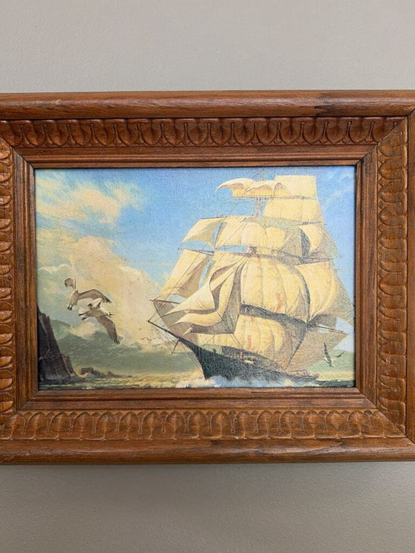 small framed boat/water picture style 1