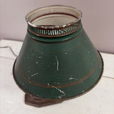 antique green metal lamp