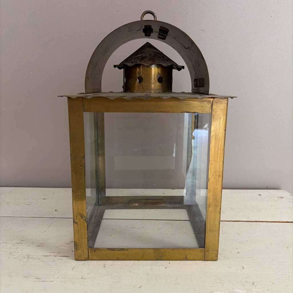 antique brass lantern