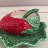 strawberry dish with spoon