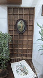 Vintage wood divided tray/shelf 16" x 32"