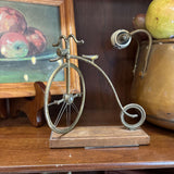 #541 Metal Bike on Wood Plaque - Made in Italy