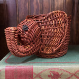 #547 Elephant Basket with Handle