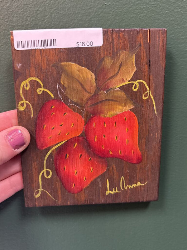 #549 Double Sided Wood Painted Art