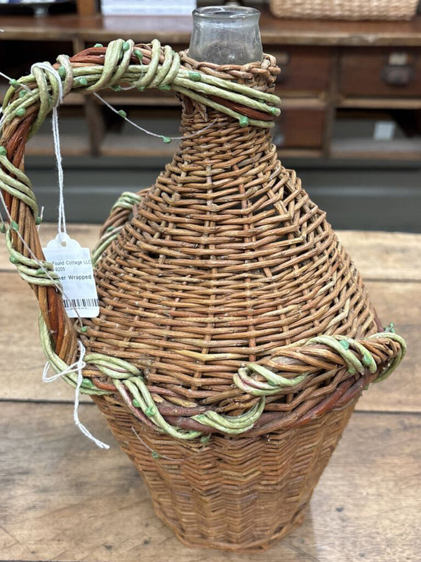 Wicker Wrapped Bottle