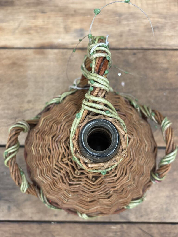 Wicker Wrapped Bottle